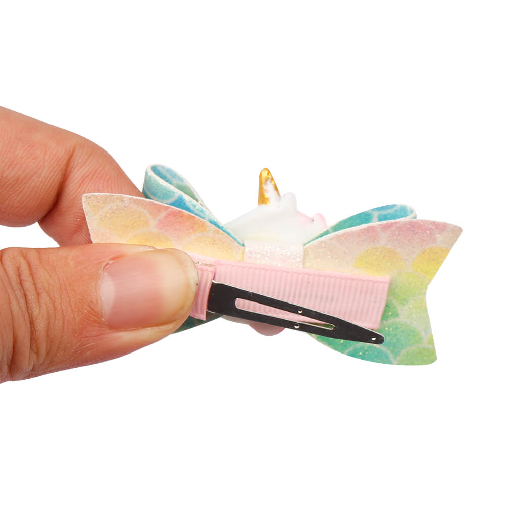 2Pcs/Set Unicorn Rainbow Clip