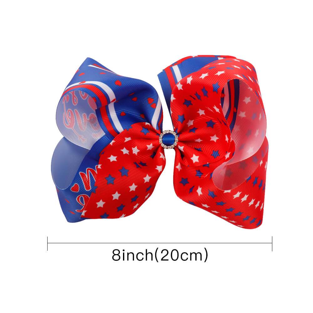 American Flag Hair Bows