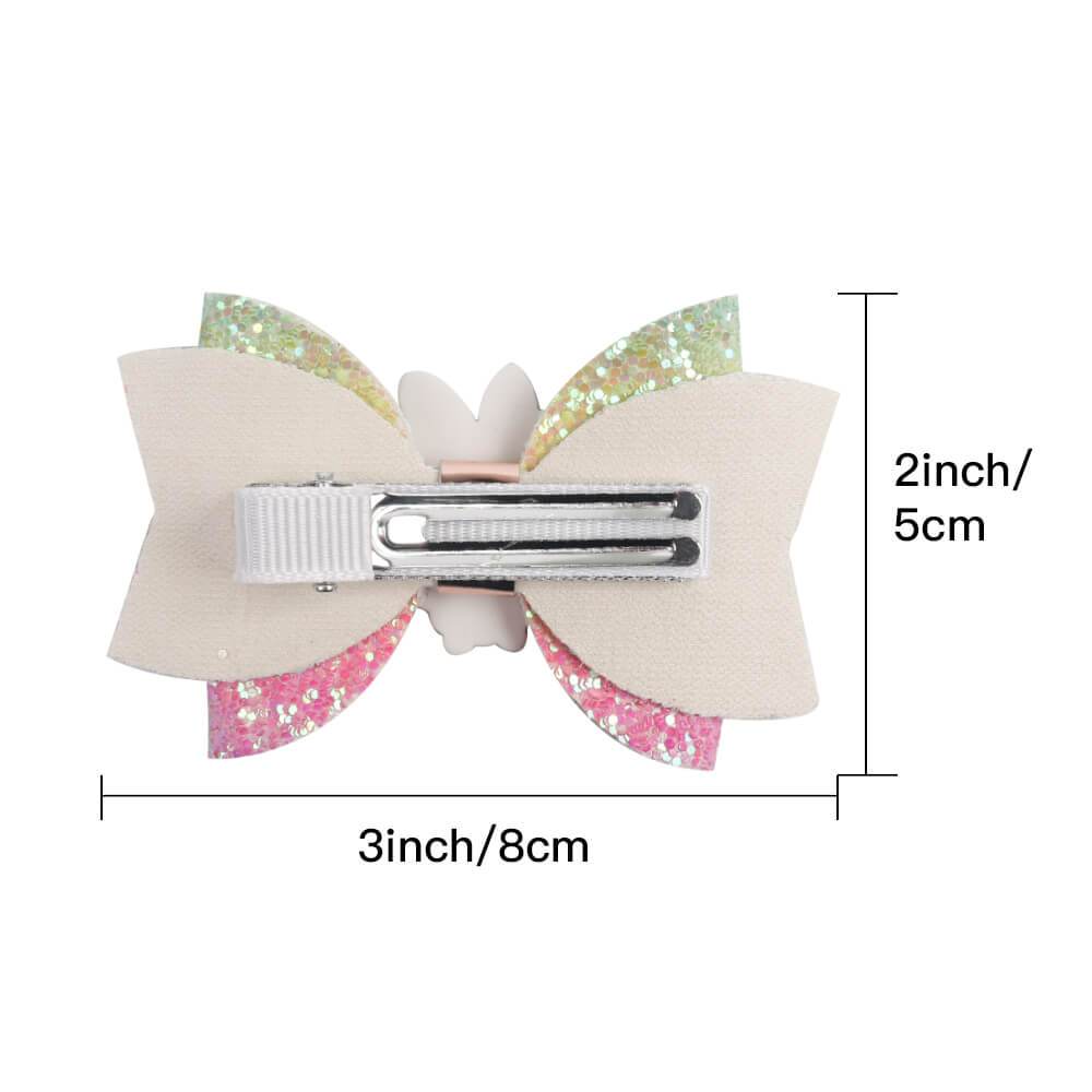 Mouse Decorated Glitter Hair Bow
