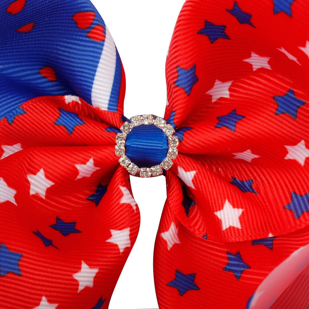 American Flag Hair Bows