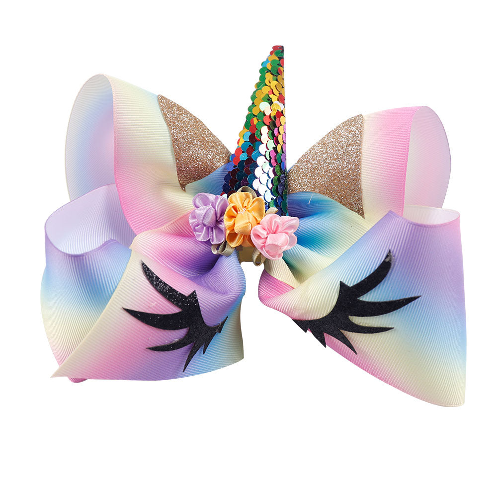 unicorn hair bow