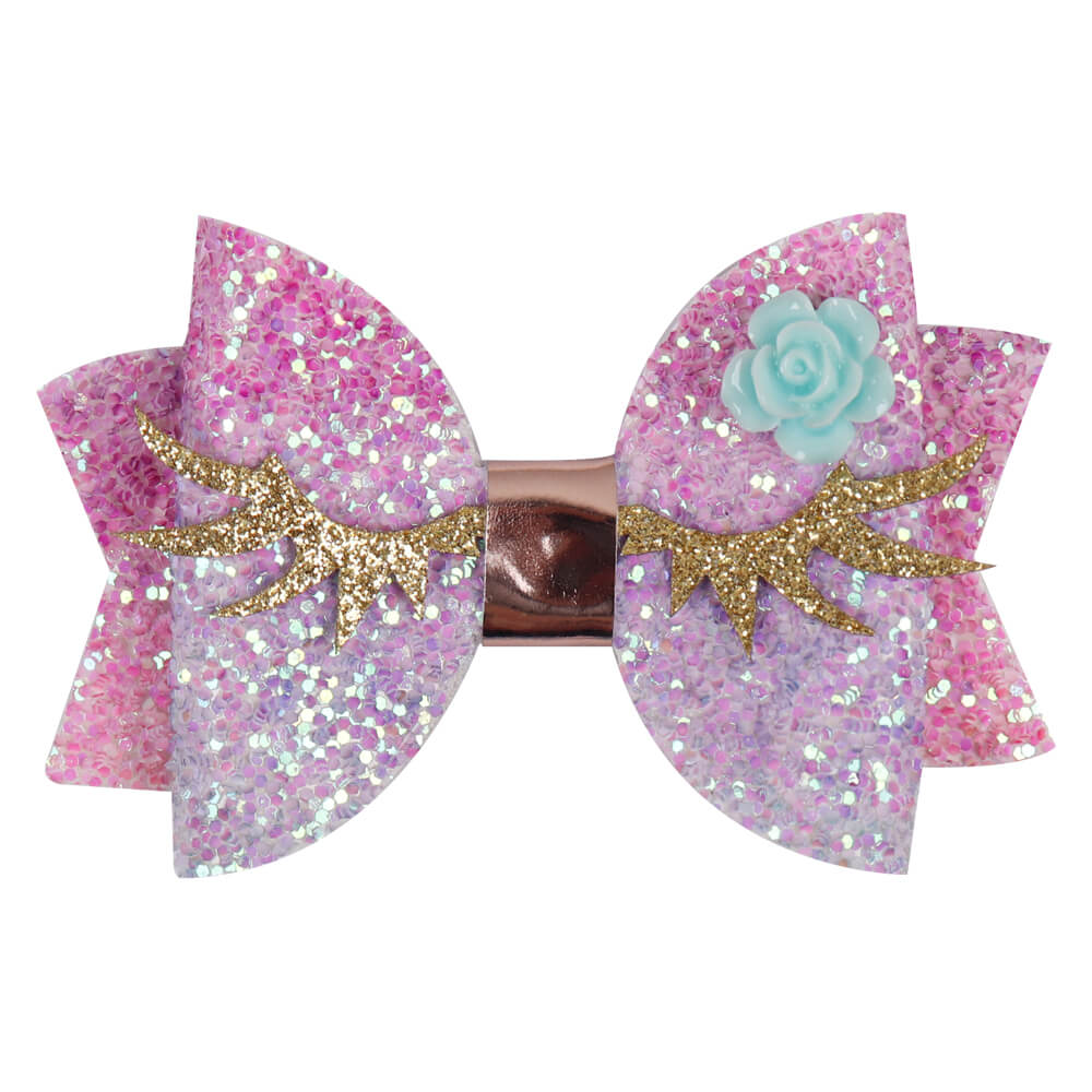 2Pcs/Set Unicorn Eyelash Hair Bow