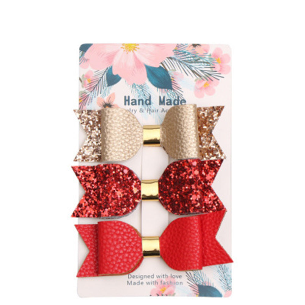 3Pcs/Set Glitter Hair bow