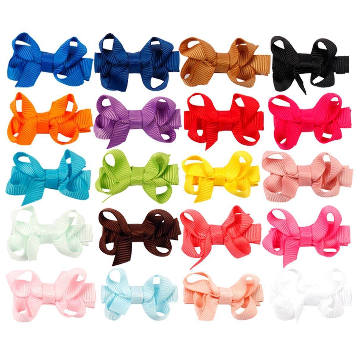 20 PCS  2" Grosgrain Ribbon Hair Bows