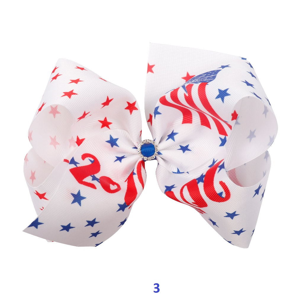 American Flag Hair Bows