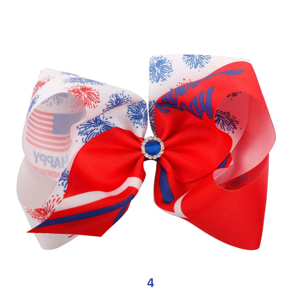 American Flag Hair Bows