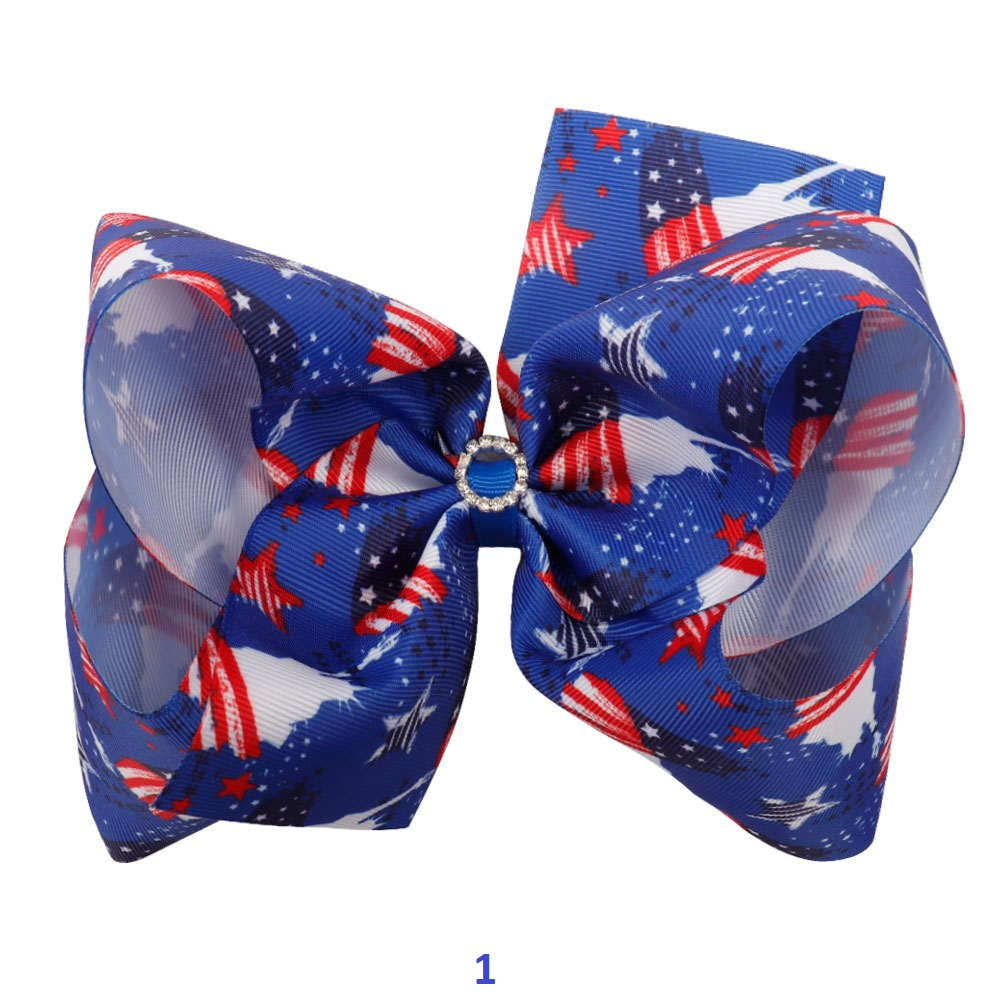 american flag hair bow