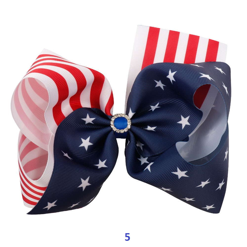 American Flag Hair Bows