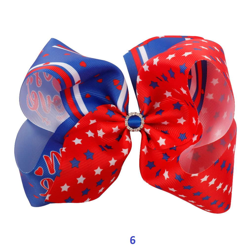 American Flag Hair Bows