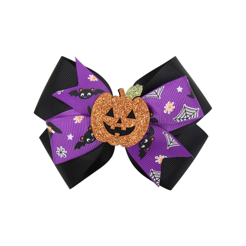 Halloween Pumpkin Hair Bow