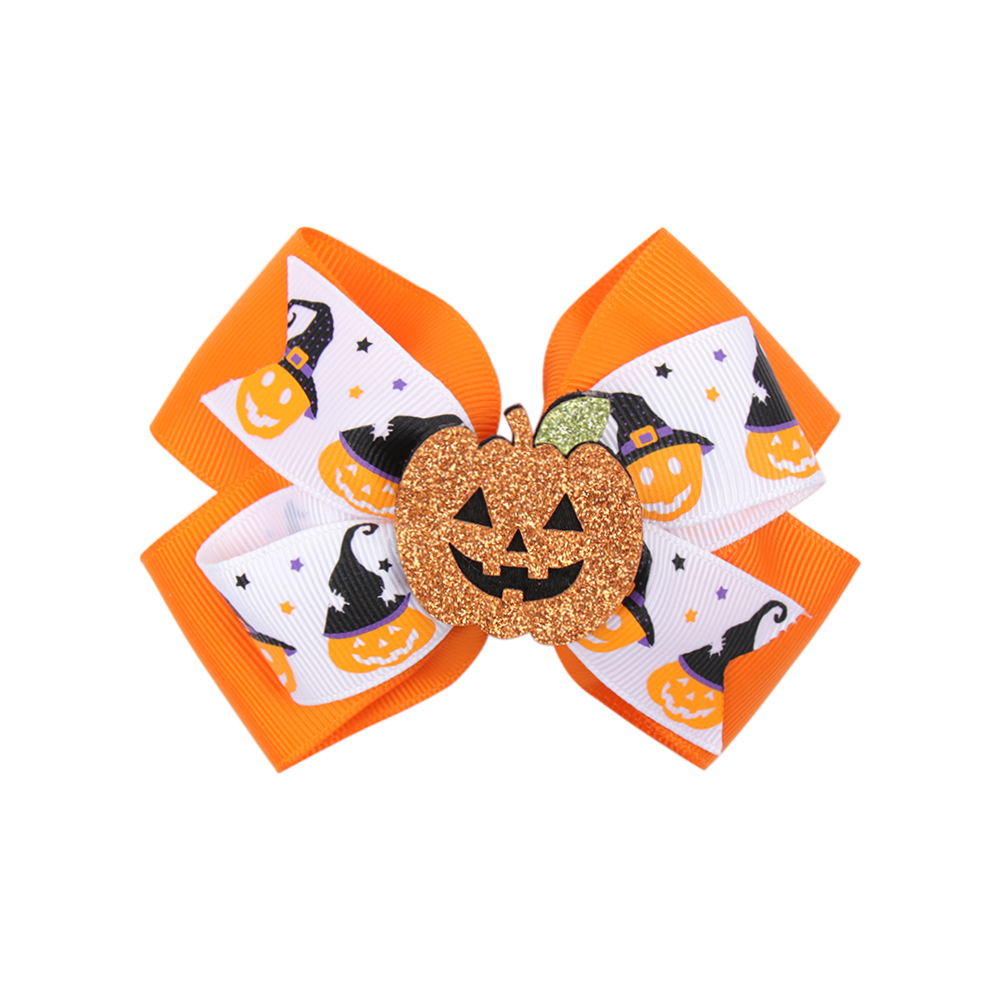 Halloween Pumpkin Hair Bow