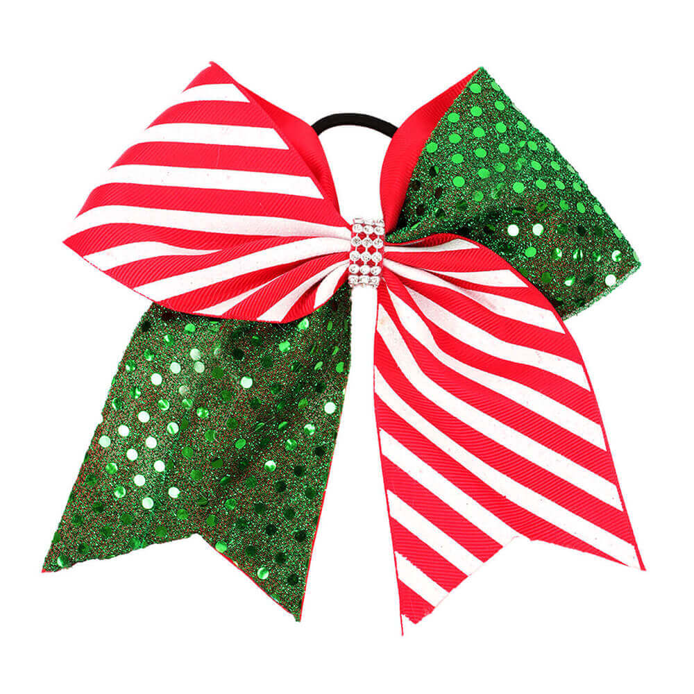 Christmas Sequin Glitter Cheer Bows