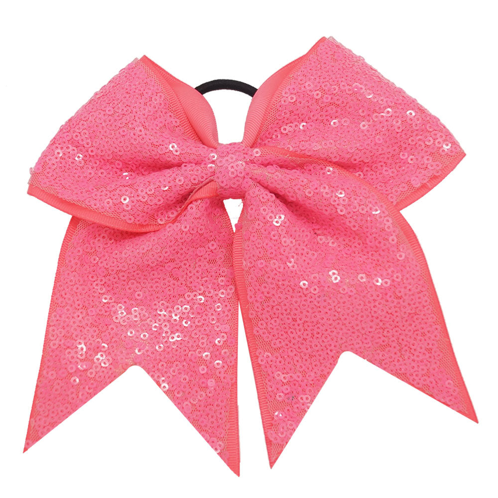 Solid Sequin Cheer Bow