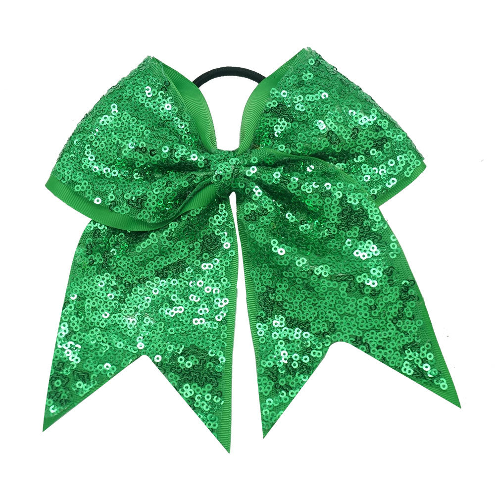 Solid Sequin Cheer Bow