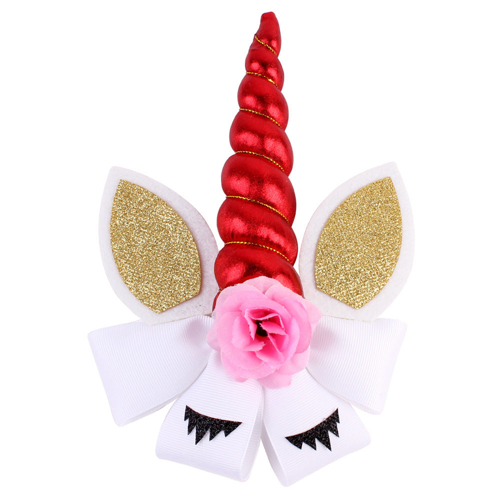 Eyelash Unicorn Hair Bow