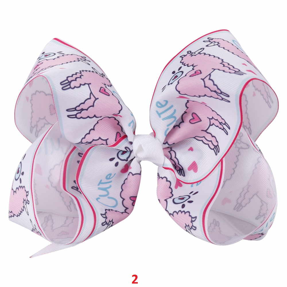 Alpaca Printed Grosgrain Hair Bow