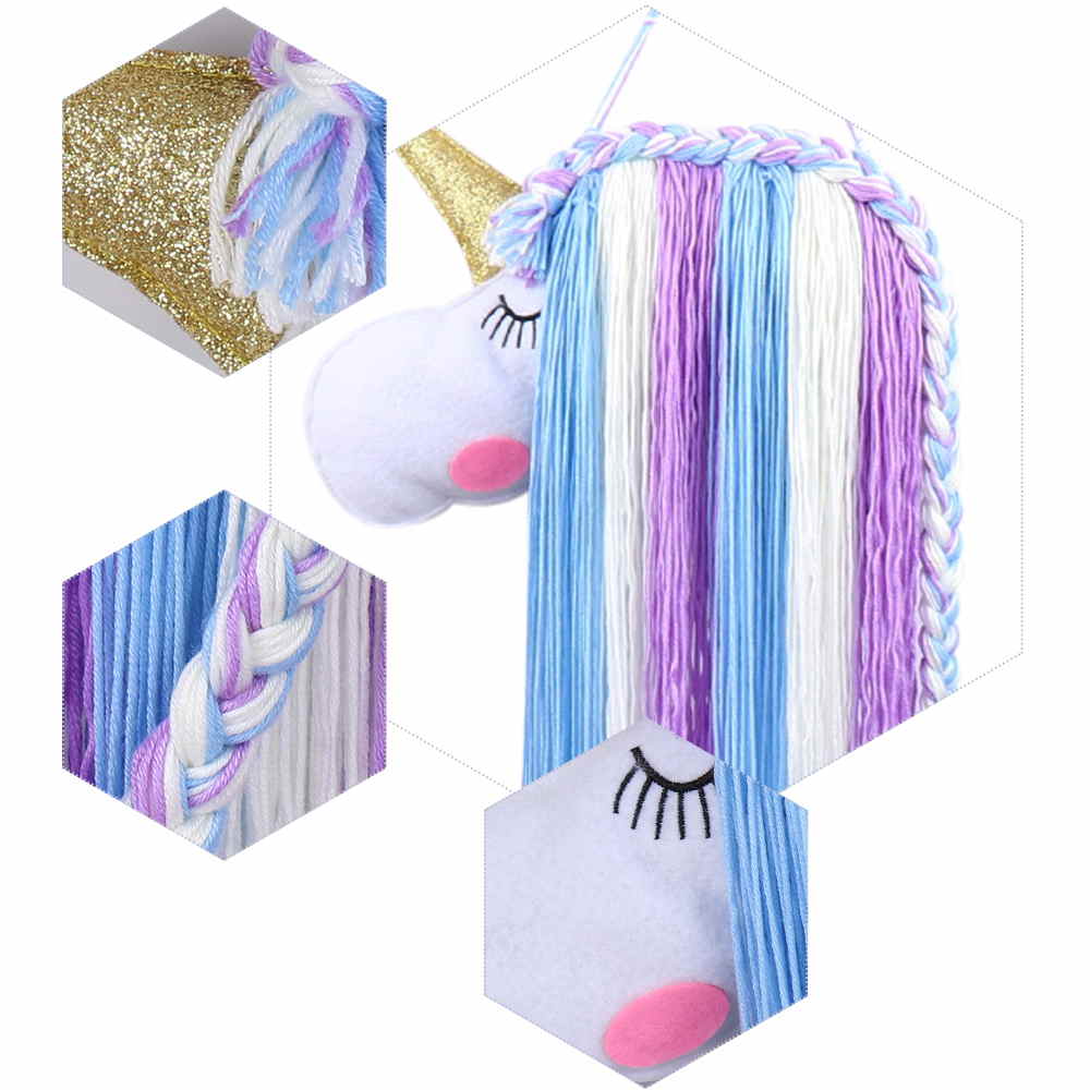 Plush Unicorn Hair Clips Hanger Organizer