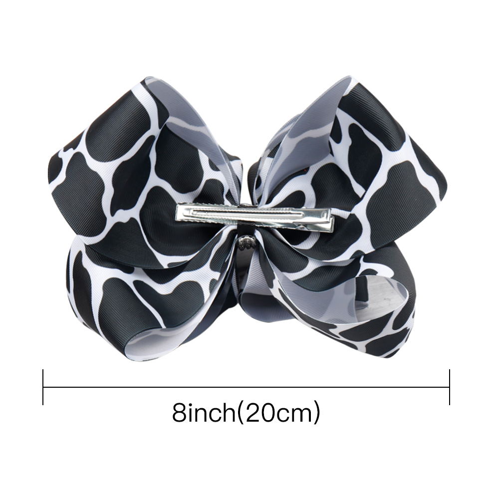 Cow Spots Rhinestone Hair Bow