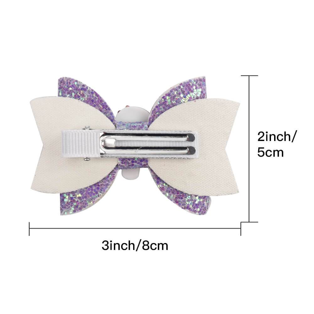 Ice Cream Glitter Hair Bows