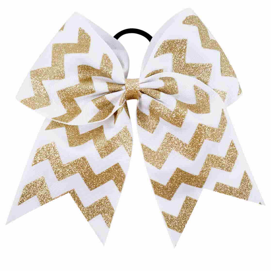 Glitter Chevron Cheerleading Bows