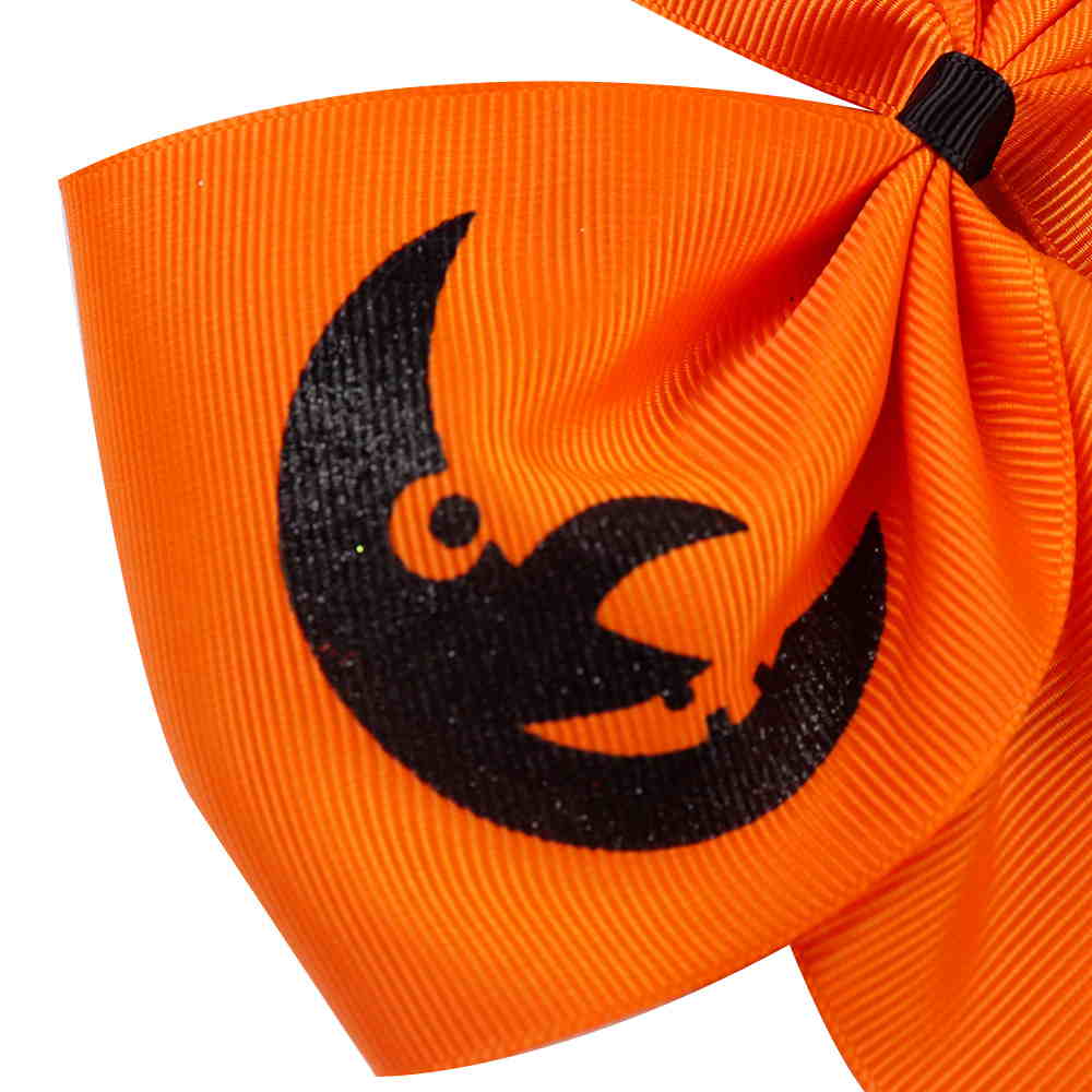 Orange Halloween Pumpkin Cheer Bow