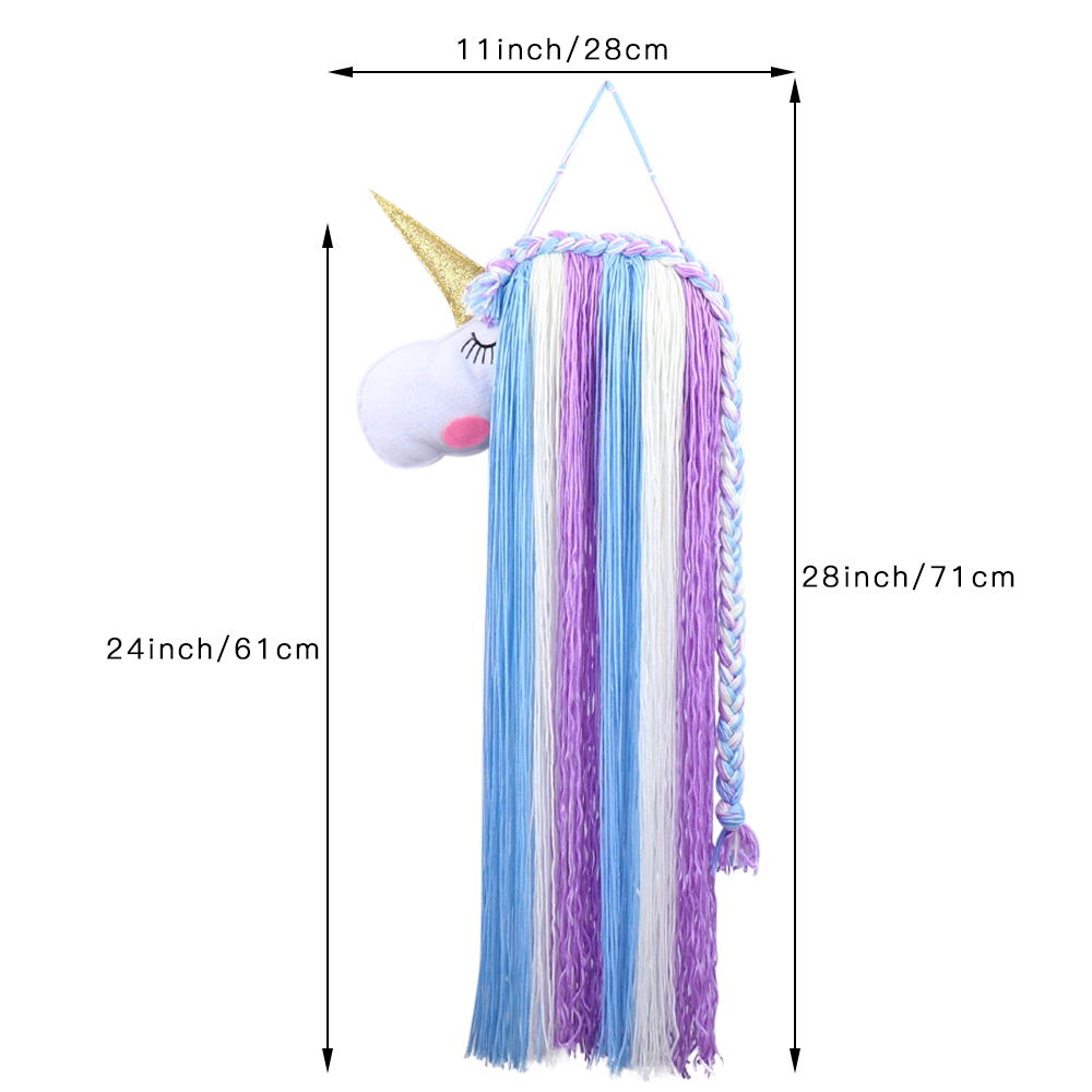 Plush Unicorn Hair Clips Hanger Organizer