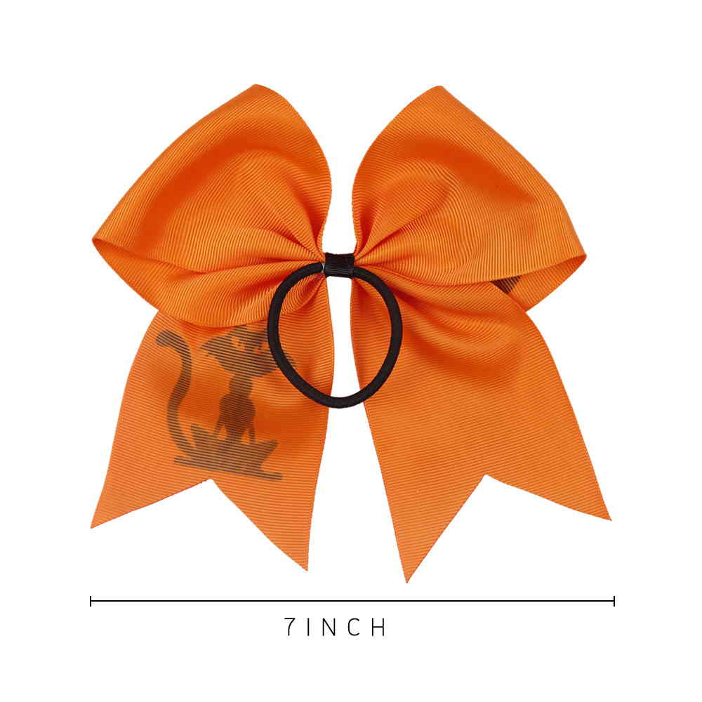 Orange Halloween Pumpkin Cheer Bow