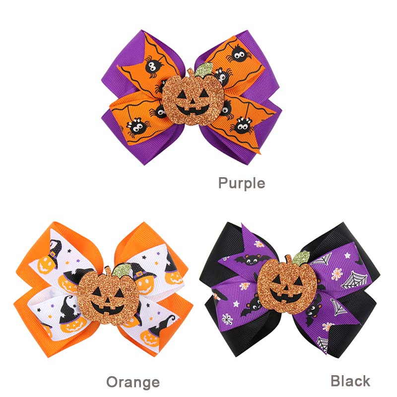 Halloween Pumpkin Hair Bow