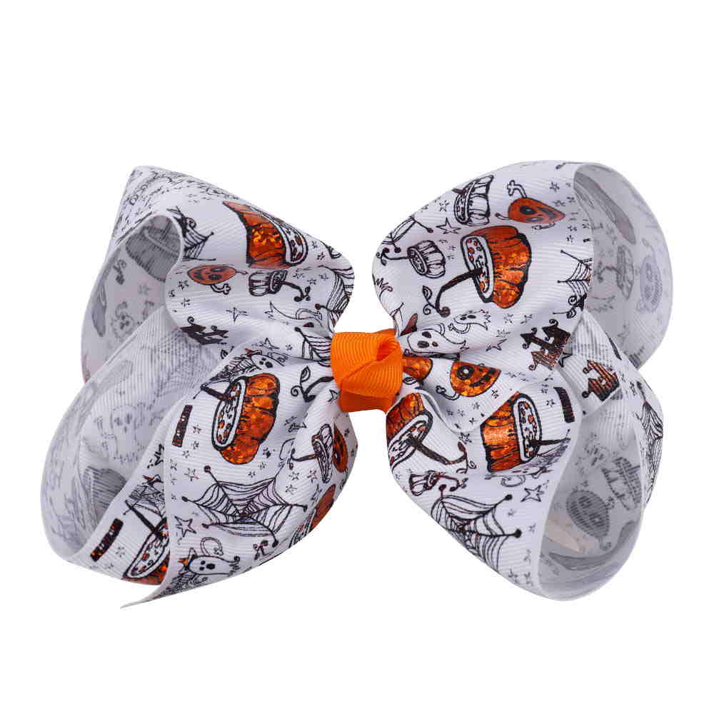 halloween printed hair bow