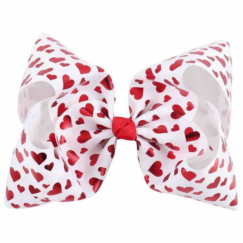 Valentine's Day Red Heart Large Hair Bow