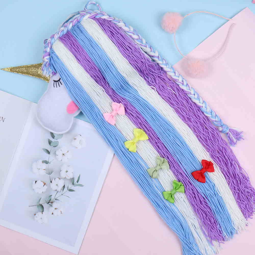 Plush Unicorn Hair Clips Hanger Organizer