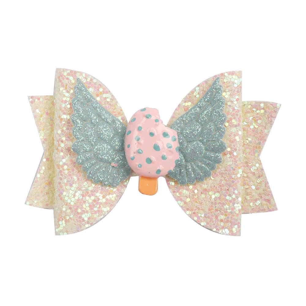 Ice Cream Glitter Hair Bows