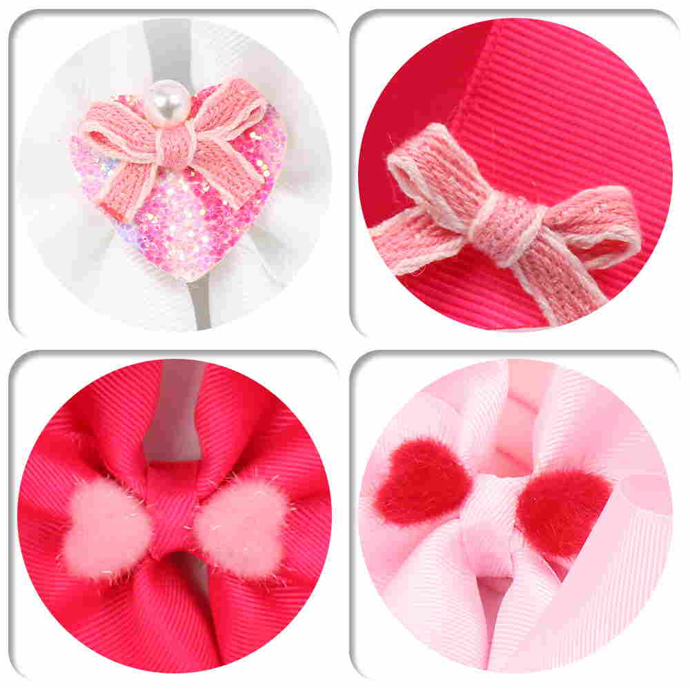 Large 7'' Valentine's Day Hair Bows