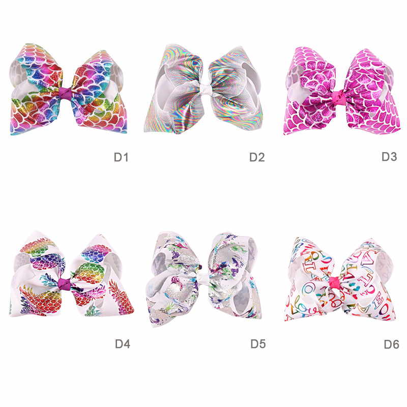 Colorful Mermaid Scale Hair Bows