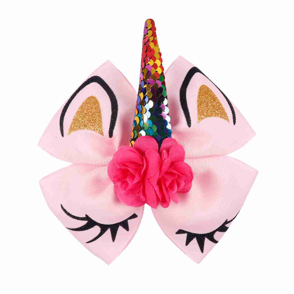 Eyelash Unicorn Hair Bow