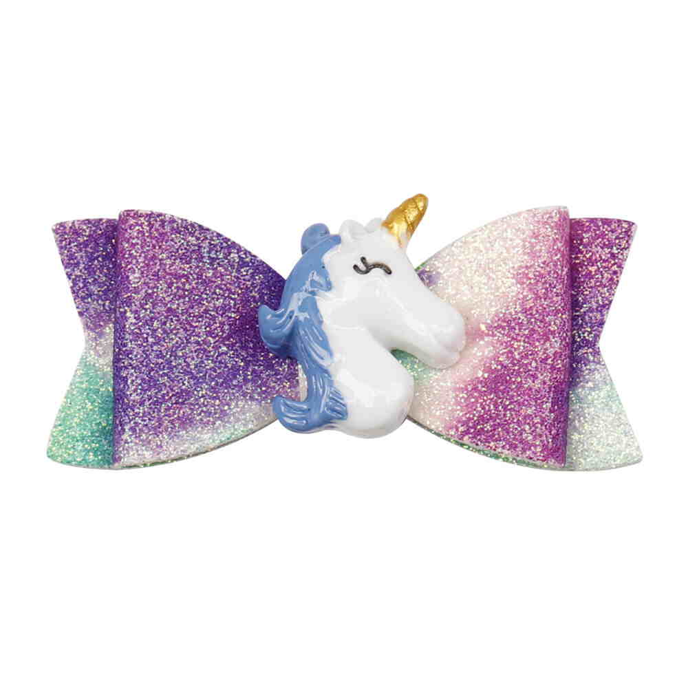 2Pcs/Set Unicorn Rainbow Clip