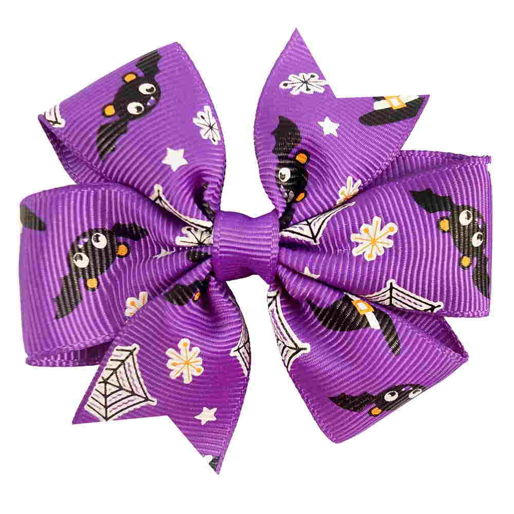 halloween purple hair bow clip