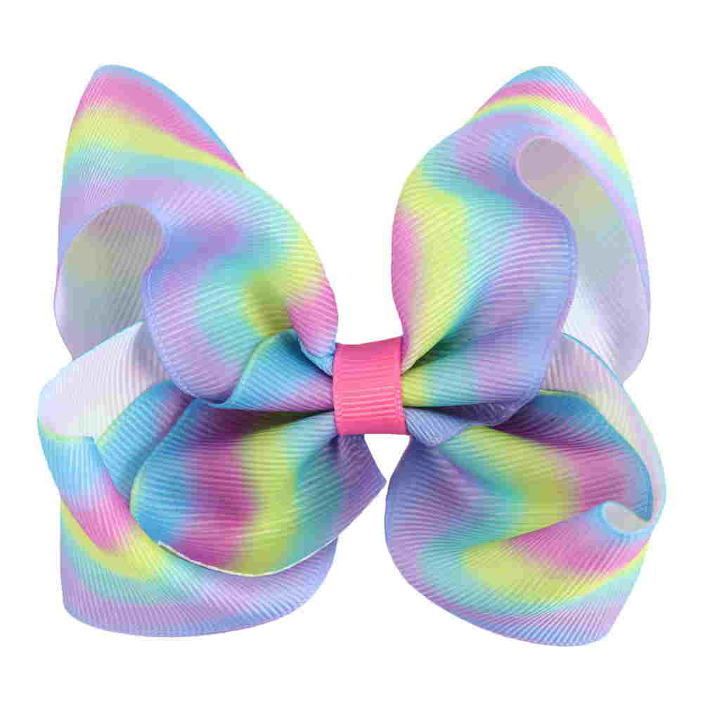 2Pcs/Set Handmade Boutique Rainbow Hair Bows