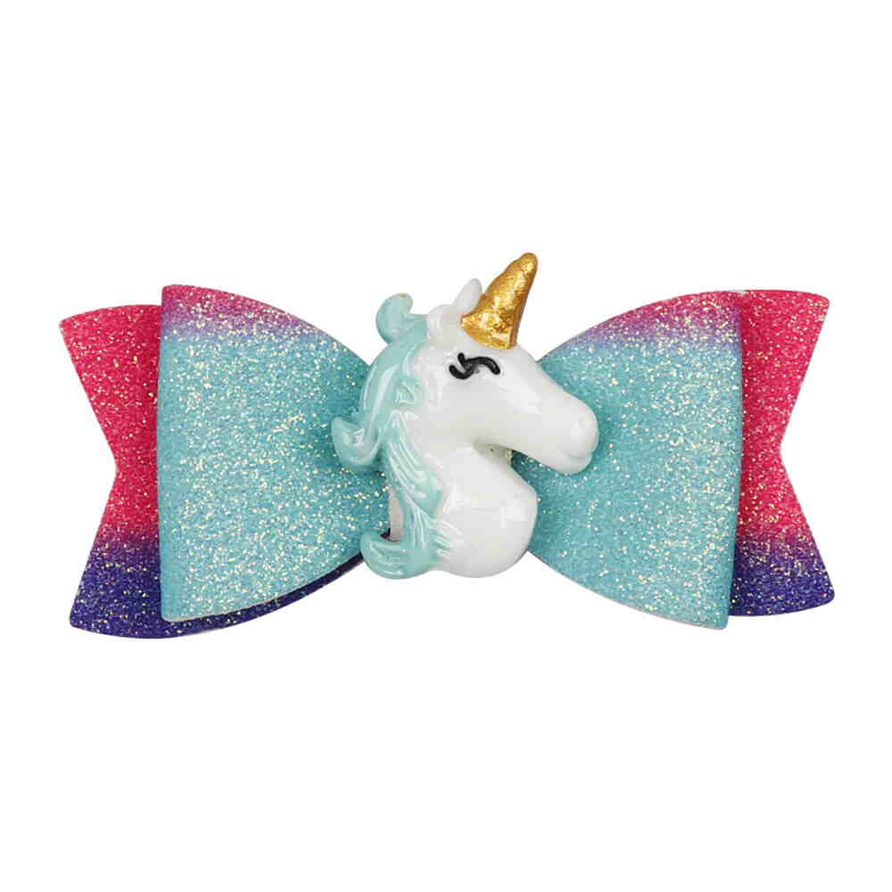 2Pcs/Set Unicorn Rainbow Clip