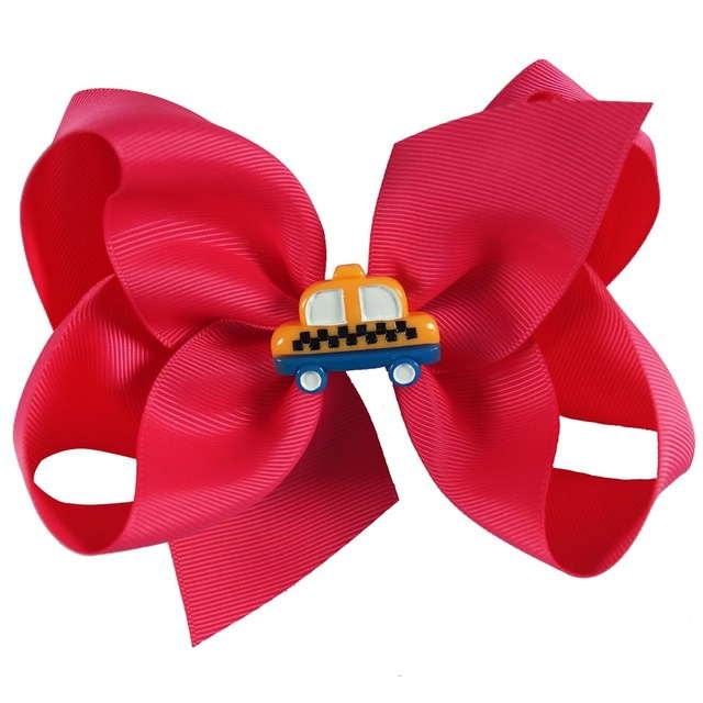 School Hair Bows With School Bus