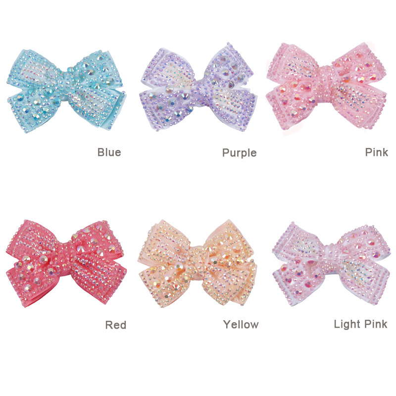 Girls Rhinestone Hair Bows