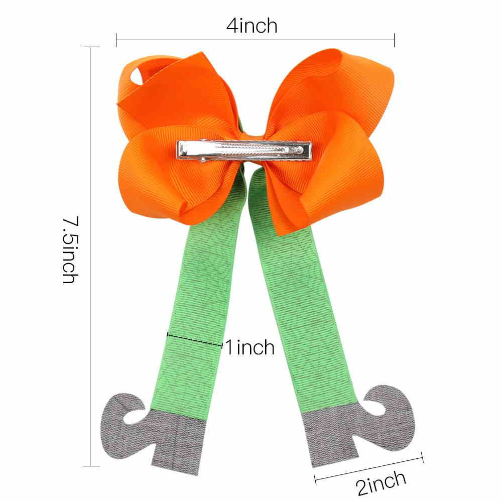 Funny Halloween Boots 4'' Hair Bows for Girls