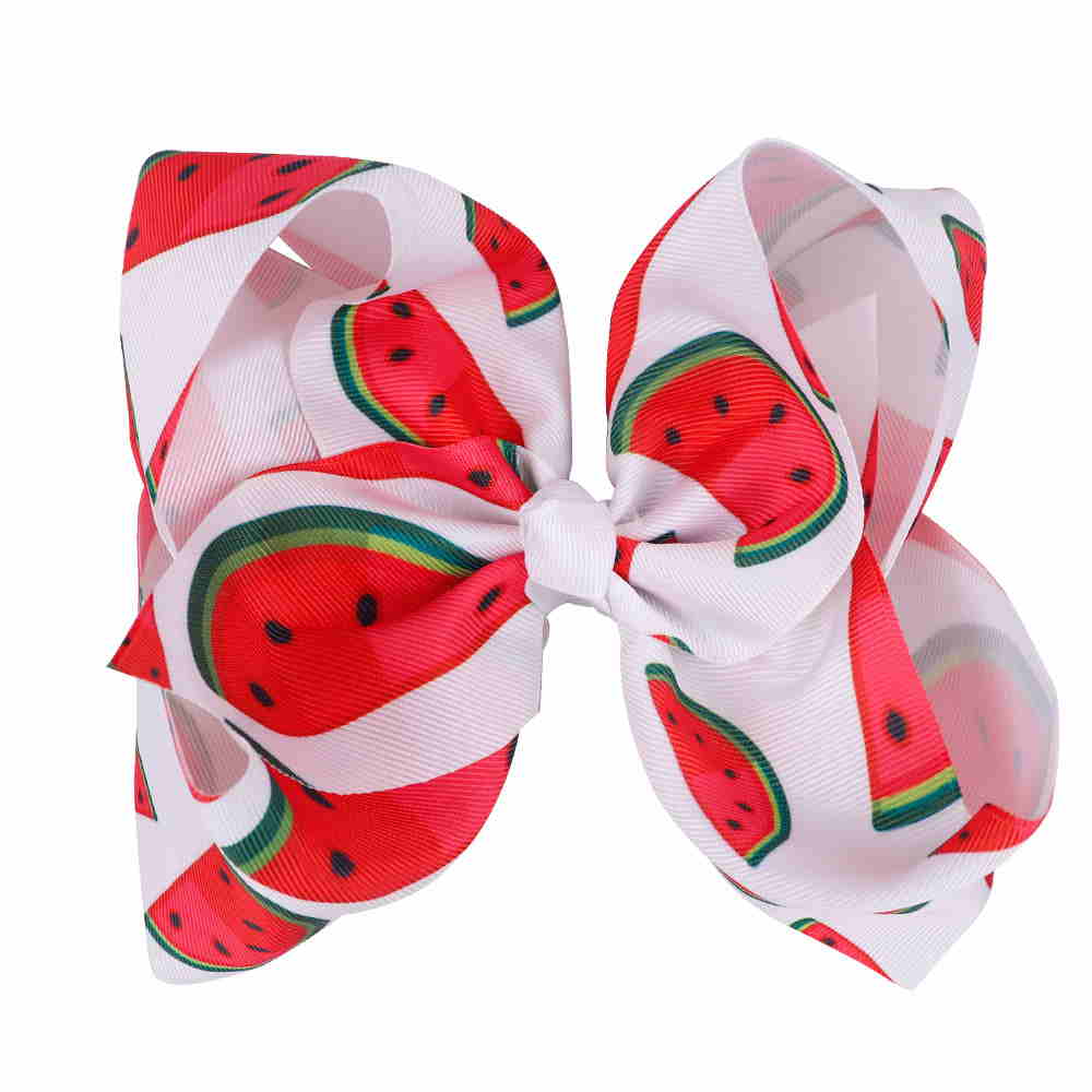 Fruit Printed Hair Bows