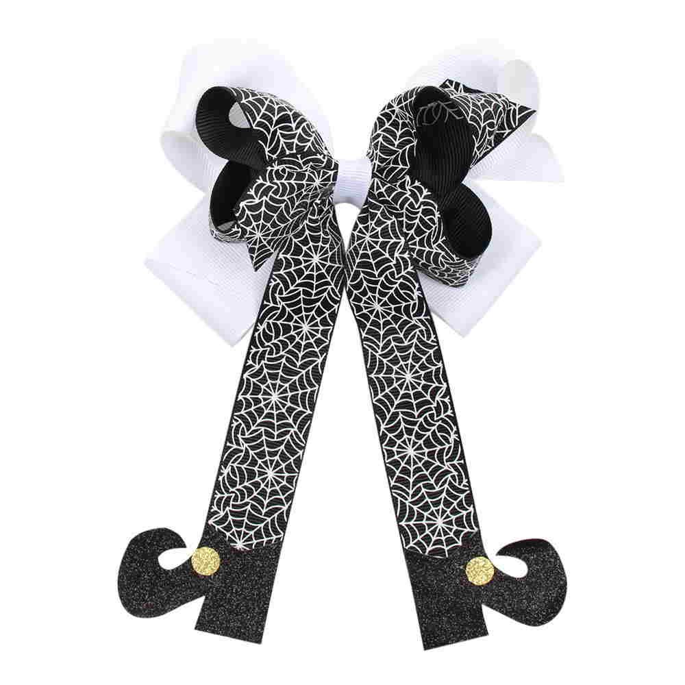 Funny Halloween Boots 4'' Hair Bows for Girls