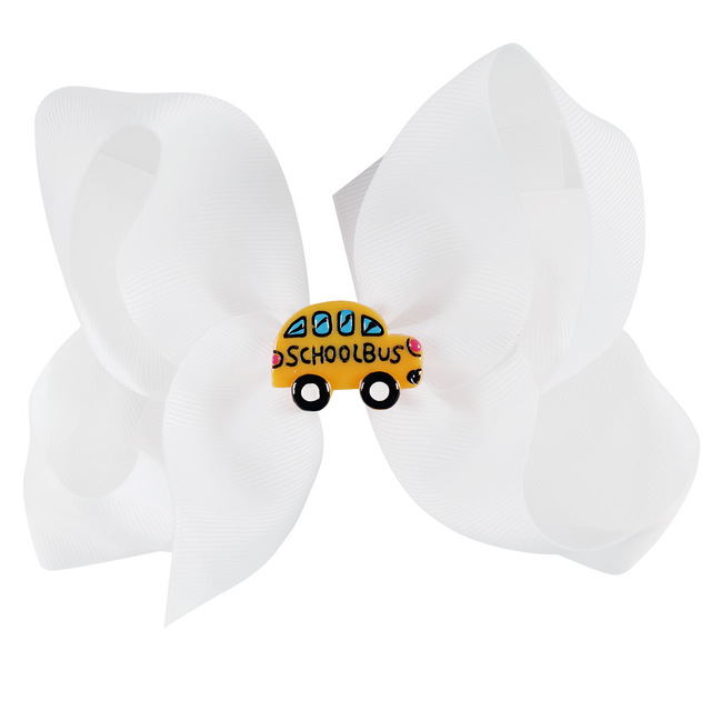 white school hair bow