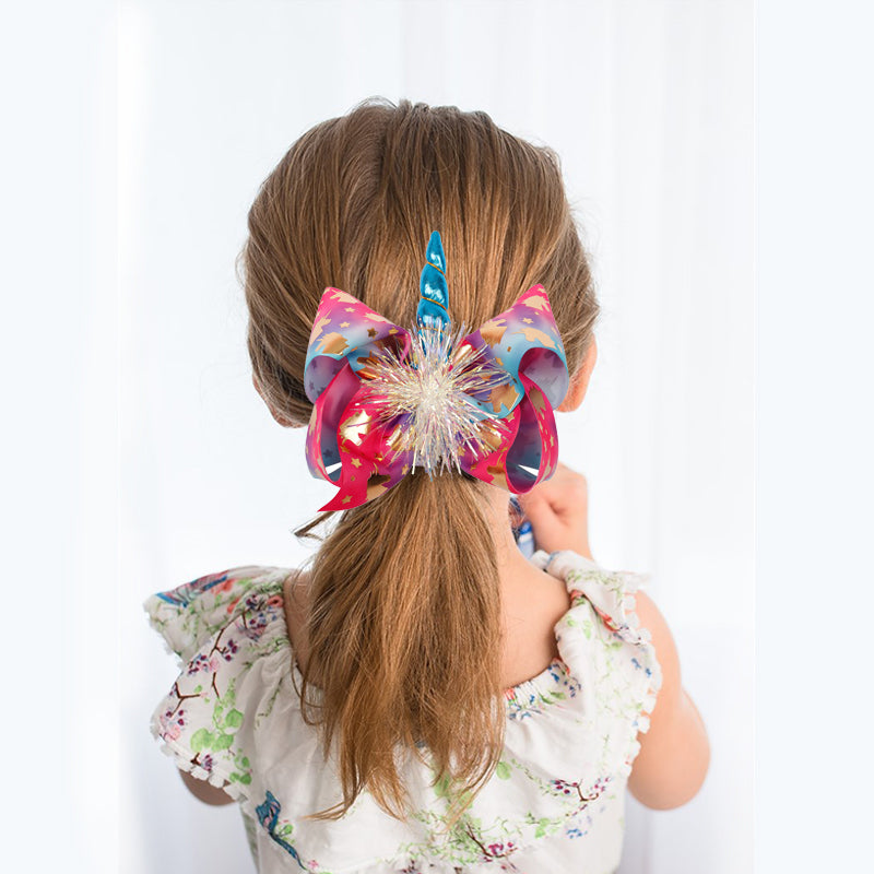 unicorn hair bow